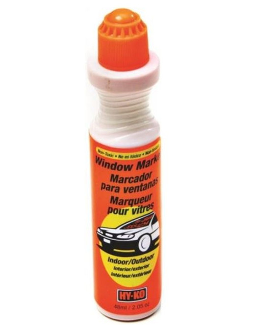 Hy-Ko 40615 Non-Toxic Rain Resistant Window Marker - Fluorescent Orange