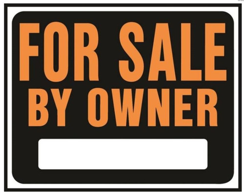 Hy Glo SP Jumbo Identification Sign - "For Sale By Owner" -19 In W X 15 In L