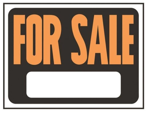 Hy-Ko Hy Glo 3006 Weatherproof Identification Sign "For Sale" - 12 In W X 9 In L