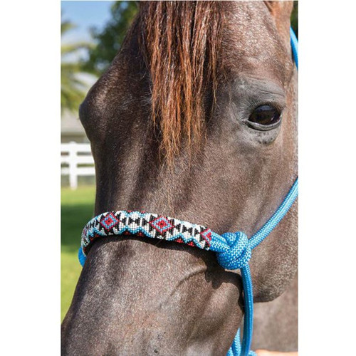 Professional's Choice Turquoise Beaded Rope Halter