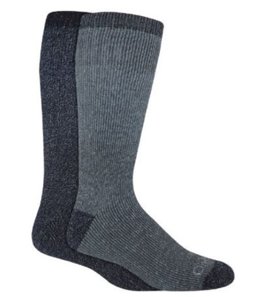 Dickies Men's Grey Charcoal Brushed Thermal Crew Socks - 2 Pk