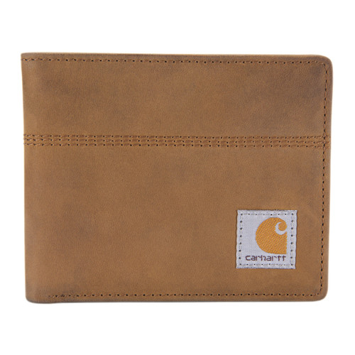 Carhartt Mens Saddle Leather Bifold Wallet