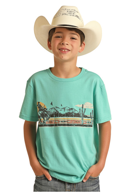 Panhandle Boys Short Sleeve Western Graphic T--Shirt