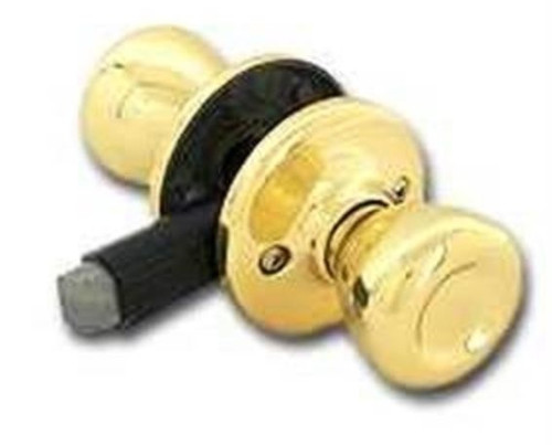 Kwikset Mobile Home 200 Signature Bell Door Knob Lock - Bright Polished Brass