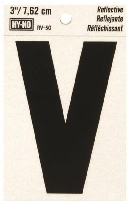 Orgill - Hy-Ko RV Reflective Self-Adhesive Weather Resistant Number Tag - V