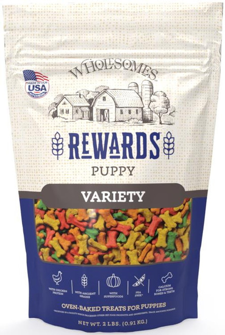 Wholesomes Rewards Puppy Variety Biscuits - 2lbs.