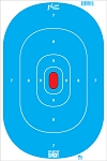 Pro Shot 12" x 18" SplatterShot Silhouette Insert - Low Light/Hi-Vis Blue Tag Paper Target - 8 pack