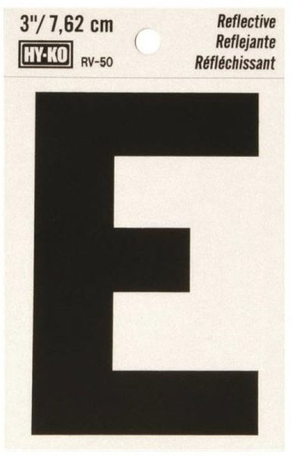 Orgill - Hy-Ko RV Reflective Self-Adhesive Weather Resistant Number Tag - E