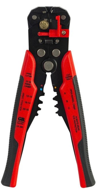 GB GS-395 Adjustable Automatic Wire Stripper, 10-3/4 in OAL, 10 to 26 AWG Cutting Capacity