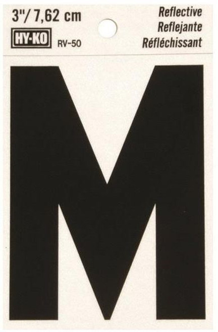 Orgill - Hy-Ko RV Reflective Self-Adhesive Weather Resistant Number Tag - M