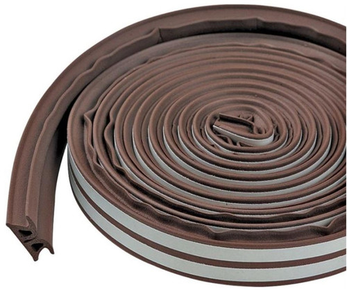M-D 43848 All Climate Wave Profile Weatherseal Tape - 17 Ft L X 3/8 In W 3/8 In T (Brown)