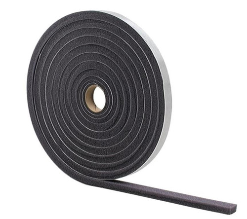 Orgill - M-D Open-Cell Self-Adhesive Resilient Weatherstrip, 3/4 In W X 17 Ft L X 1/2 In T, Grey