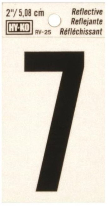 Orgill - Hy-Ko RV Reflective Self-Adhesive Weather Resistant House Number - 7