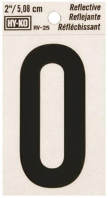 Orgill - Hy-Ko RV Reflective Self-Adhesive Weather Resistant House Number - 0