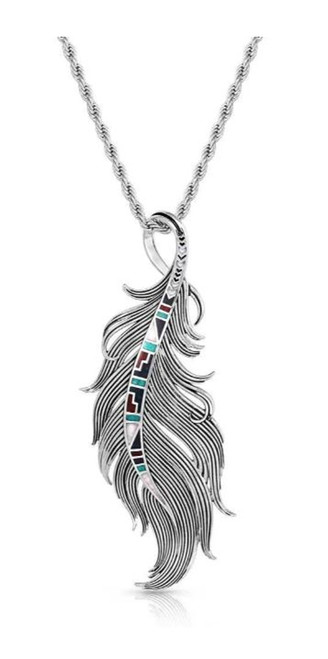 Montana Silversmiths Trailblazer Feather Necklace