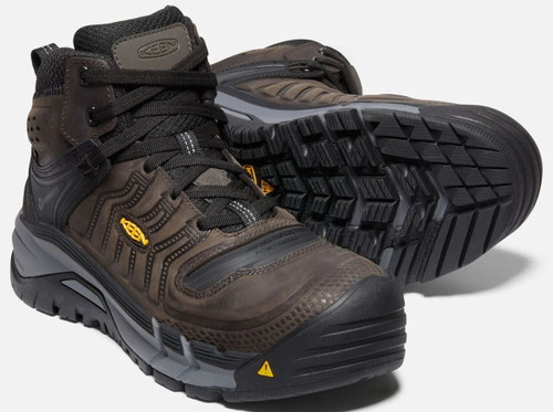 Keen Utility Mens Coffee Kansas City Waterproof Mid Carbon-Fiber Toe Boot