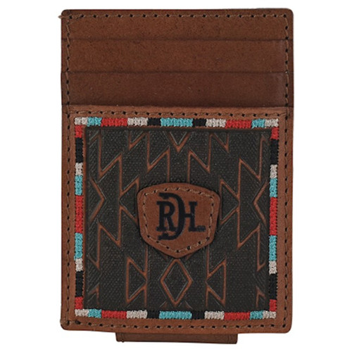 Red Dirt Hat Co Men's Multicolor Stitching Card Case with Magnet Clip