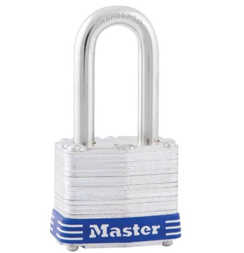 Master Lock 3DLF Laminated Padlock - 9/32 In Dia, 1-1/2 In H X 5/8 In W - Steel, Clear
