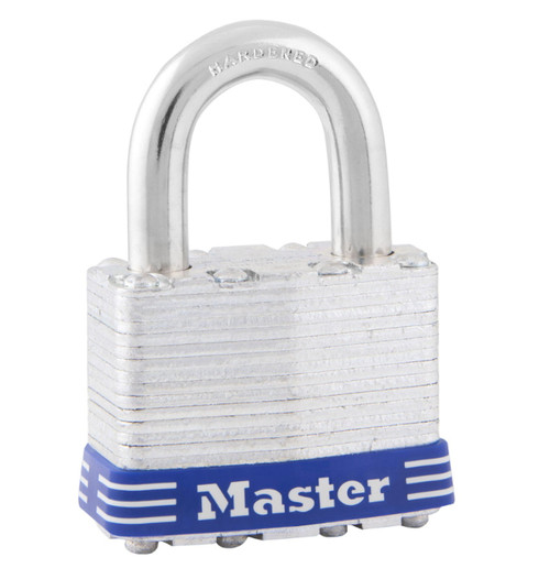 Master Lock 1D Laminated Padlock - 5/16 In Dia, 15/16 In H X 3/4 In W - Steel

