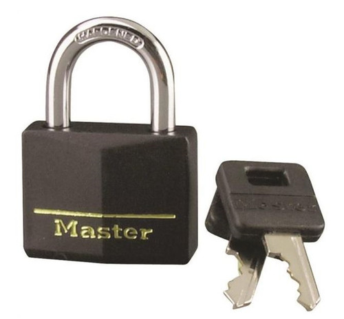 Master Lock 141D Padlock - 1/4 In Dia, 7/8 In H X 13/16 In W - Black