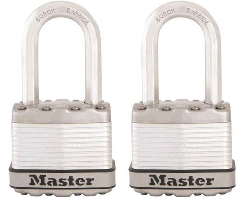 Master Lock M1XTLF Laminated Padlock - 5/16 In Dia, 1-1/2 In H X 13/16 In W - Steel, Silver