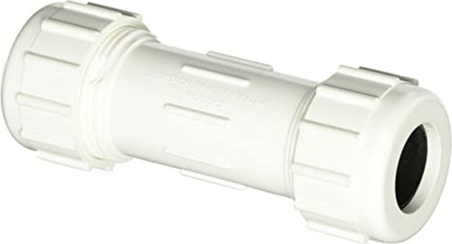 NDS CCC-0750 Pipe Coupling, 3/4 in, Compression, White, SCH 40 Schedule, 150 psi Pressure