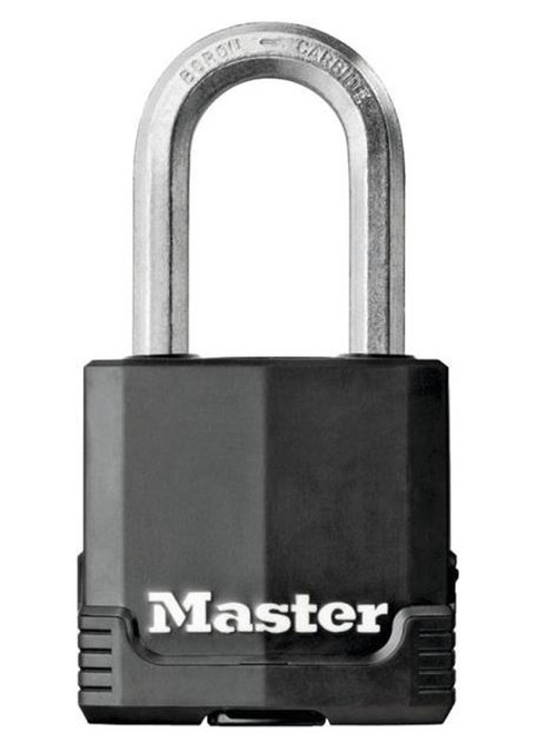 Master Lock M115XKADLF Laminated Padlock - 5/16 In Dia 13/16 In W, Steel, Black