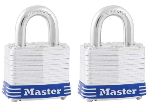 Master Lock 3T Laminated Padlock - 9/32 In Dia, 3/4 In H X 5/8 In W - Steel