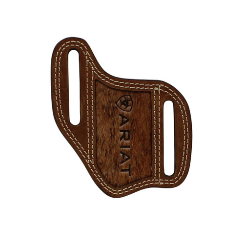 Ariat Medium Brown Leather Knife Sheath with Calf Hair Inlay