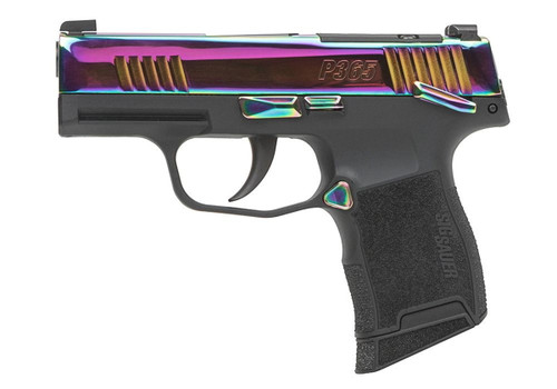 Sig Sauer P365 380 Auto (ACP) 3.1in Rainbow Titanium Black Pistol - 10+1 Rounds