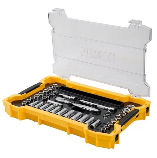 DeWalt 37 Piece 3/8in. Drive Socket Set with ToughSystem 2.0 Tray and Lid