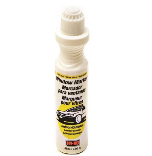 Hy-Ko Non-Toxic Rain Resistant Window Marker - White