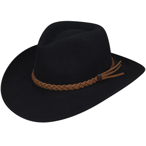 Bailey Hats Men's Black Wind River Switchback Felt Hat
