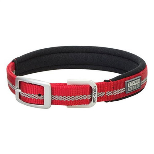 Terrain D.O.G. Reflective Neoprene Lined Collar 3/4X13" Red