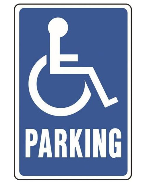 Hy-Ko Heavy Duty Aluminum Handicap Parking Sign