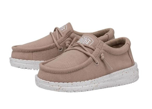 Hey Dude Wally Youth Slub Canvas Tan