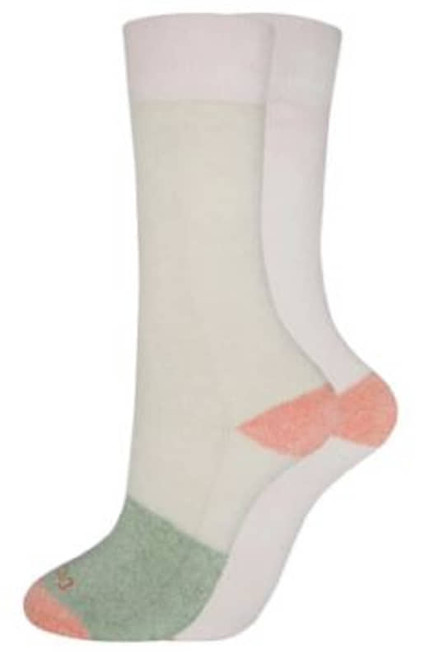 Dickies Womens's Beige Charcoal Brushed Thermal Crew Socks - Assorted, 2 Pk