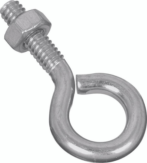 National Hardware N221-085 N130-165 Eye Bolt With Nut 1/4 By 2 Inch Zinc Plated Stee