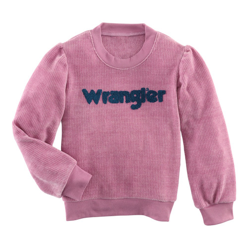 Wrangler Girl's Bubble Long Sleeve Sweater in Purple