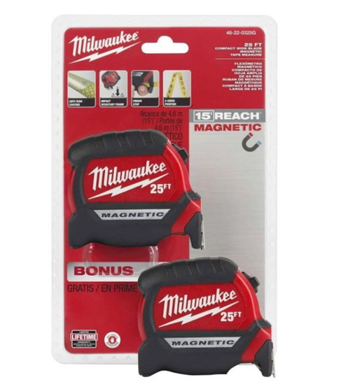 Milwaukee 25ft. Compact Magnetic Tape Measure