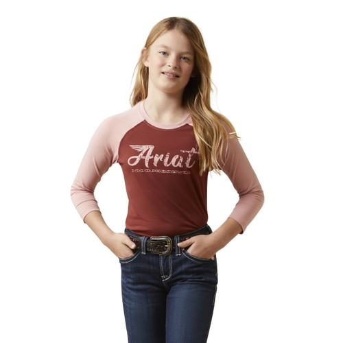 Ariat Girls R.E.A.L. Fired Brick GO Ariat Tee