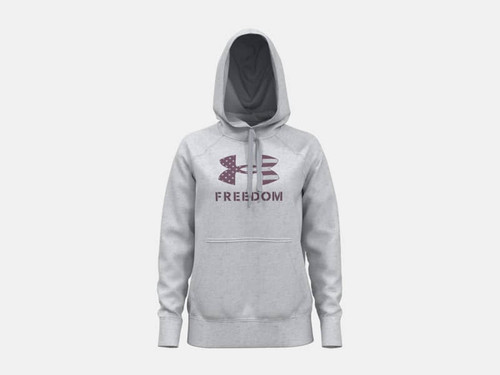 Under Armour Women's Freedom Logo Rival Hoodie Gray