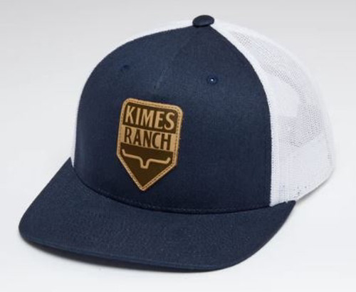 Kimes Ranch Men's Navy 5 Panel Drop In Trucker Hat