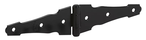 Hinge Strap 4 IN Ornamental Black