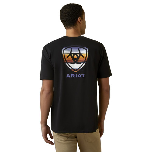 Ariat Mens Black Sunset Serape Shield Short Sleeve T-Shirt