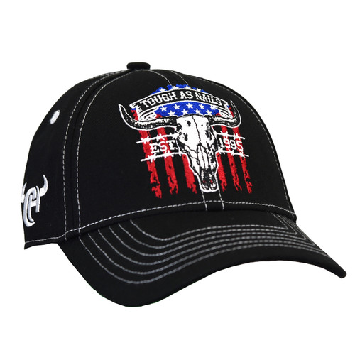 Cowboy Hardware Boys' Tough As Nails Black Patriotic Baseball Cap