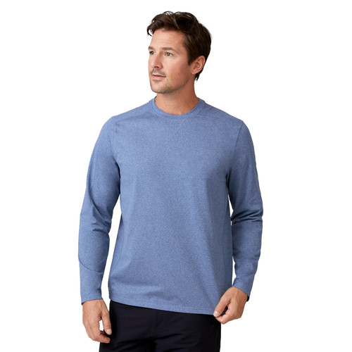 Free Country Men's FreeCycle Sueded Melange Long Sleeve Crew Neck Shirt