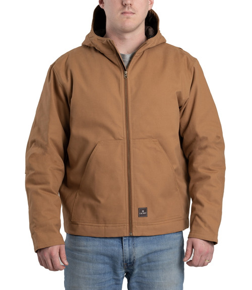 C.W. Hart Mens Brown Insulated Hooded Jacket