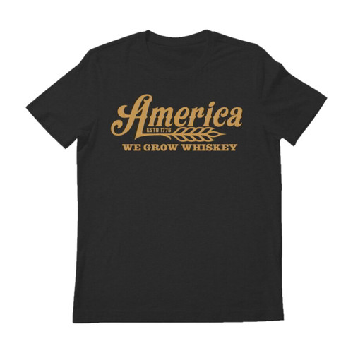 Rural Cloth Mens Black America Wheat Short Sleeve Tee