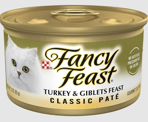 Fancy Feast Classic Pate Turkey & Giblets Feast Gourmet Wet Cat Food 24ct/3oz